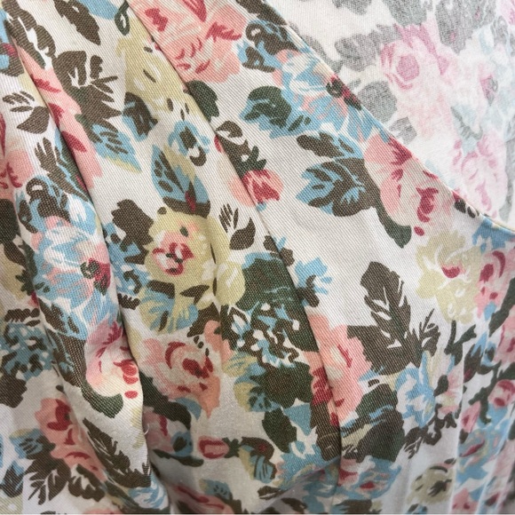 Lumieres Vintage Maxi Denim Floral Classic Dress Gown - Picture 5 of 6